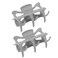 2pcs Hot Roller Clips Hair Curler Claw Clips Replacement for Women Girls Hair Section Styling