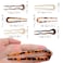 6pcs French Tortoise Hairpins Tortoise Shell U Shaped Large Wavy Crink Clips Cellulose Acetate Bun Hair Stick Fork Pins with 2 Prongs for Women Girls Hairstyle Accessories, 6 Styles