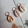 Honkenda 10 Pack Shell Headpiece Hair Clips for Girls Women, Seashell Pendant Hair Slide Stylish Ponytail Hair Braid Rings Hair DIY Jewelry Accessories Prom (Gold), 0.9*0.67 Inch
