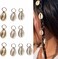 Honkenda 10 Pack Shell Headpiece Hair Clips for Girls Women, Seashell Pendant Hair Slide Stylish Ponytail Hair Braid Rings Hair DIY Jewelry Accessories Prom (Gold), 0.9*0.67 Inch