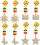 8pcs Multistyle Braid Hair Clips Dreadlocks Accessories Aluminum Rings Dreadlock Beads Rhinestone Butterfly Star Hair Coils Cuffs with Pendants for Women Girls Braids Hair Decoration