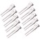 10 Pack Double Prong Pin Curl Clips, Duck Billed Hair Clips for Hairdressing Setting Section Clips, 1.8" Silver Rustproof Metal Curl Hair Clips for Hair Styling, Hair Coloring, Hair Sectioning