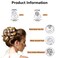 48 Pieces Crystal Pearl Twisters Spiral Set Silver Rhinestone Diamond Hair Pins Gems Coil Pearl Hair Clips for Wedding Prom Party and Special Occasion with Clear Container for Women Girls
