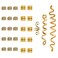 28PCS Gold Hair Jewelry for Braids, Braid Coil Jewel Hair Cuffs and Snake Hair Clips for Women's Hairstyles and Halloween Decoration