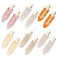 12 Pcs Acrylic Resin Glittering Hair Barrettes - No Bend, No Crease, No Dent Flat Hairstyle Tool for Women and Girls