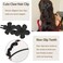 Flower Flat Hair Clips for Women French Flat Hair Claw Matte Hair Clips Flat Claw Clips for Thick Hair Non-Slip Cute Duck Billed for Girls (Black, White)
