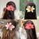 Orchid Hair Clip - 3 Pcs Floral Hair Clips for Women in Pink, Red, Green - Hair Pins for Thick or Thin Hair - Hair Accessories for Beach, Wedding, Party, Daily Use