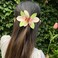 Orchid Hair Clip - 3 Pcs Floral Hair Clips for Women in Pink, Red, Green - Hair Pins for Thick or Thin Hair - Hair Accessories for Beach, Wedding, Party, Daily Use