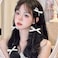 6 Pcs Hair Bows (Black, White, Pink) - Sweet Hair Design Hair Clips, Alligator Clips for Women Girls Hair Accessories, Multi-Scene Use, Small Cute Bowknot Hair Clip