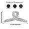 White Diamond Hair Clips White Pearl Hair Claw Clip Super Glitter Rhinestone Claw Clip French Crystal Hair Jaw Clip Adult Hair Decoration for Thick, Thin, Straight,Curly Hair (whtie-01)