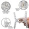 White Diamond Hair Clips White Pearl Hair Claw Clip Super Glitter Rhinestone Claw Clip French Crystal Hair Jaw Clip Adult Hair Decoration for Thick, Thin, Straight,Curly Hair (whtie-01)