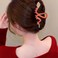 Spring Festival Hair Clips Red Jewel Snake Hair Claw Clips Chinese New Year Hair Barrette Diamond Hair Jaw Snake Ruby Design Women Girl Hair Accessories for New Year,Spring Festival Party