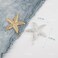 AUEAR, 4 Pack Starfish Clips Shell Conch Clip (Gold/Silver)