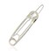 6 Pcs Silver Hair Pins Hair Clips Alloy Safety Pin Shape Hairpin Barrettes Hairdressing Tool Hair Accessories for Women and Girls