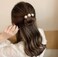 QUUPY 4Pcs Flower Pearl Hair Bun Maker, Hair Twist Curler, Buns Shaper, DIY Hair Styling Accessories for Women Girls