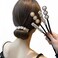 QUUPY 4Pcs Flower Pearl Hair Bun Maker, Hair Twist Curler, Buns Shaper, DIY Hair Styling Accessories for Women Girls