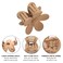 Cute Matte Large Hair Claw Clips for Women - 6 Pcs Thick and Thin Hair Clamps in Butterfly, Flower, and Heart Designs (Light Coffee/Light Brown)