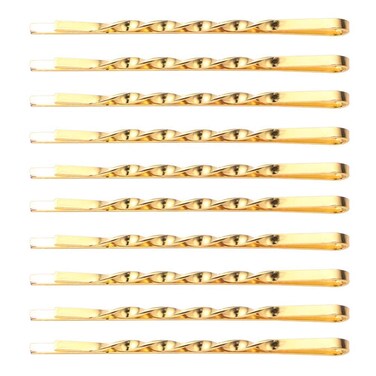 50 Pcs 2.17" Bobby Pins Metal Twist Hair Clips Simple Hairpins Hair Accessories for Women and Girls (Gold)