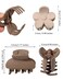 AWAYTR Hair Clips, 12pcs Small Matte Hair Claw Clips for Women - Flower, Rectangle - White/Brown/Black, Cute Hair Clips for Girls