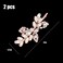 2 Pieces Rhinestone Bridal Hair Clips Leaf Bridal Wedding Hair Pins Crystal Hair Clips Silver Rhinestone Jewelry Barrette for Brides Bridesmaids Flower Girls (Rose Gold)