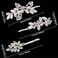 3 Pieces Rhinestone Bridal Hair Clip Leaf Wedding Hair Pins Crystal Hair Clips Rhinestone Jewelry Barrette Elegant Hair Accessories for Brides Bridesmaids Flower Girls (3Style, Silver)
