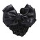 1Pcs Women Hair Bun Cover Snood Net Satin Bowknot Decorative Hair Clip Bow Ribbon Flower Hair Accessories for Restaurant Stewardess Bank Hotel Staff(Black)