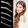 10Pcs Rhinestone Bobby Pins Crystal Bobby Pins Diamond Bobby Pins Bling Hair Pins Shiny Fancy Metal Barrettes I S X Shaped Diamond Hair Accessories For Women Girls Party Wedding Daily(Silver)