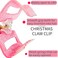 Christmas Hair Clips Pink Square Claw Clips for Thick Hair, Candy Cane Glitter Design Winter Hair Accessories for Women Girls Non-slip Hair Barrette Hair Clips for Thin Hair Xmas Party Gift 1PCS