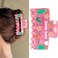 Christmas Hair Clips Pink Square Claw Clips for Thick Hair, Candy Cane Glitter Design Winter Hair Accessories for Women Girls Non-slip Hair Barrette Hair Clips for Thin Hair Xmas Party Gift 1PCS