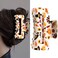 Thanksgiving Square Claw Clips For Women Girls Thick Hair Fall Pumpkin Maple Leaf Design Medium Non-Slip Rectangular Hair Clips Hair Styling Accessories Gifts 1Pcs