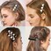 20 PCS Simple No Bend Checker Hair Clips Black White Geometric Duckbill Pins No Crease Minimalist Barrettes Korean Styling Cute Hair Accessories for Women Girls