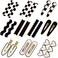 20 PCS Simple No Bend Checker Hair Clips Black White Geometric Duckbill Pins No Crease Minimalist Barrettes Korean Styling Cute Hair Accessories for Women Girls