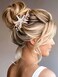 Yean Starfish Wedding Hair Clip Silver Beach Bridal Hair Accessories Pearl SeaShell Hair Piece for Women and Girls