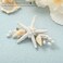 Yean Starfish Wedding Hair Clip Silver Beach Bridal Hair Accessories Pearl SeaShell Hair Piece for Women and Girls