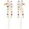 LALAFINA 2Pcs Japanese Tassel Hairpins Hanfu Hair Pins Cute Fox Hairpins Cosplay Dangling Clips Vintage Hair Clip Hanfu Headwear for Women Lady Girls Bridal