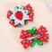 Strawberry Hair Bow Clip Pin Girls Fruit Hair Barrettes Strawberry Ribbon Bow BBG24 (D1)
