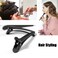 WANBY Hair Clips 12Pcs Black Durability Big Bite Alligator Clip Set Professional Plastic Hair Clips for Easy Styling and Sectioning (Duckbill)