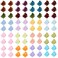 Hair Clips for Women and Girls, 72pcs Mini Hair Claw Clips, Flower Pattern, Resin, Durable, Unisex, 1.8 x 1.8 x 1.5cm, 72 Count