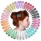 QtGirl Snap Hair Clips 40pcs 2" No Slip Glitter Hair Clip Metal Hair Barrettes for Baby Girls Toddlers