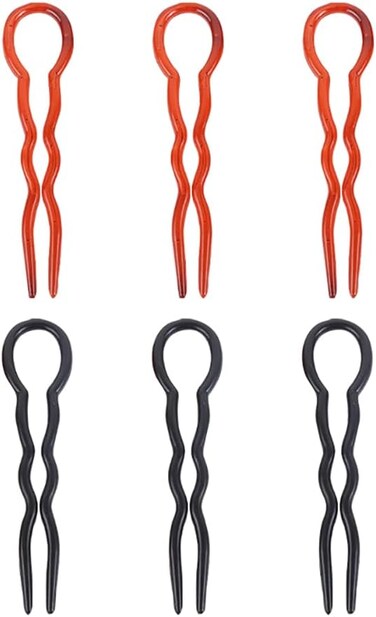 30 Pcs Plastic Grip Hair Pins U Shaped Hairpins Bun Heads Hair Pins French Twist Hairpins Strong Hold Hair Pins Hair Styling Accessories for Women Girls
