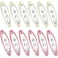 Waydress 12 Pcs Oval 2.8 In Tortoise Metal Hair Clips for Women Ellipse Non-Slip Hair Grips (Vivid Style)