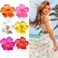 6Pcs Hawaiian Hibiscus Flower Beach Hair Clips - 3.5 Inch Hair Accessories for Women