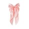Super Big Bow Hair Clips French Style Soild Color Knotted Bowknot Spring Snap Barrettes Hair Clips with Long Ribbon for Women Girls (Pink)