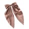 Super Big Bow Hair Clips French Style Soild Color Knotted Bowknot Spring Snap Barrettes Hair Clips with Long Ribbon for Women Girls (Brown)