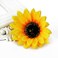 Sunflower Hair Clips and Barrettes for Women and Girls - 3Pcs Yellow Clips for Hair Styling, Christmas Party Hair Accessories