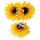Sunflower Hair Clips and Barrettes for Women and Girls - 3Pcs Yellow Clips for Hair Styling, Christmas Party Hair Accessories