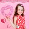 9 Piece Heart Hair Clips, Glitter Sequin Heart Hairpins, Heart Shape Barrettes for Girls in Three Colors, Valentine's Day Themed Party