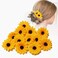 [12 Packed] Women Sweet Mini Sunflower Side Hair Clip Beach Wedding Flower Bridesmaid Hair Accessory