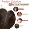 Hair Toppers for Women Real Human Hair, Swiss Base 3 Clips Clip in Hair Toppers, Hairpieces Hair Pieces Wig Toppers for Women with Thining Hair Short Hair, 10 Inch (#04 Medium Brown)