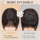 Clip in Bangs Real Human Hair 360&deg;Cover Clip on Bangs for Women Human Hair Natural Black Wispy Bangs Hair Clip Human Hair with hair Temples Hair Topper for Women Real Human Hair 10g